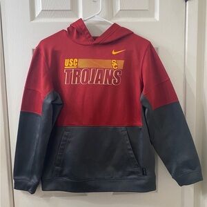 Nike Dri-Fit Boys Color Block Thermal Hoodie On Field Apparel - USC Trojans